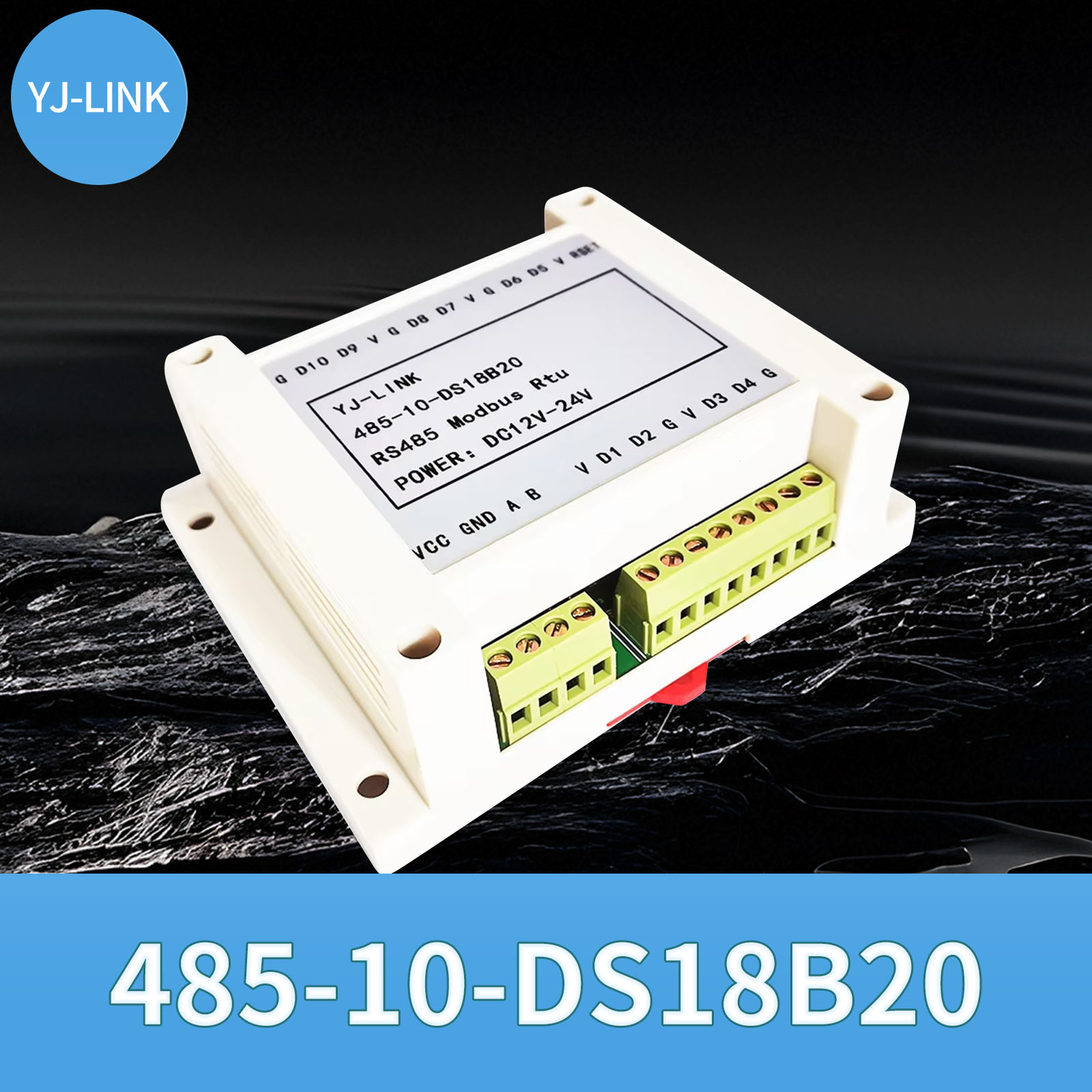 Ds18B20 - 10ch DS18B20 temperature acquisition module RS485