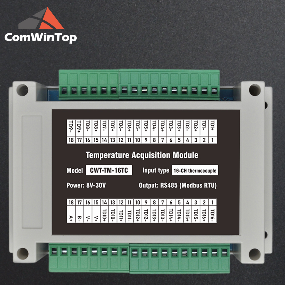 Thermocouple Module K Type - 16 Channels K-Type Thermocouple RS485 Modbus