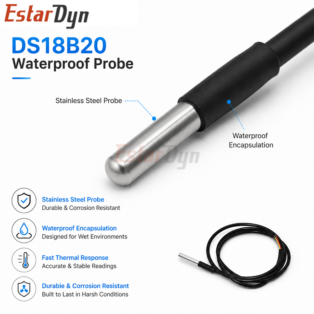 Estardyn DS18B20 Waterproof Di - Ds18B20 review and price