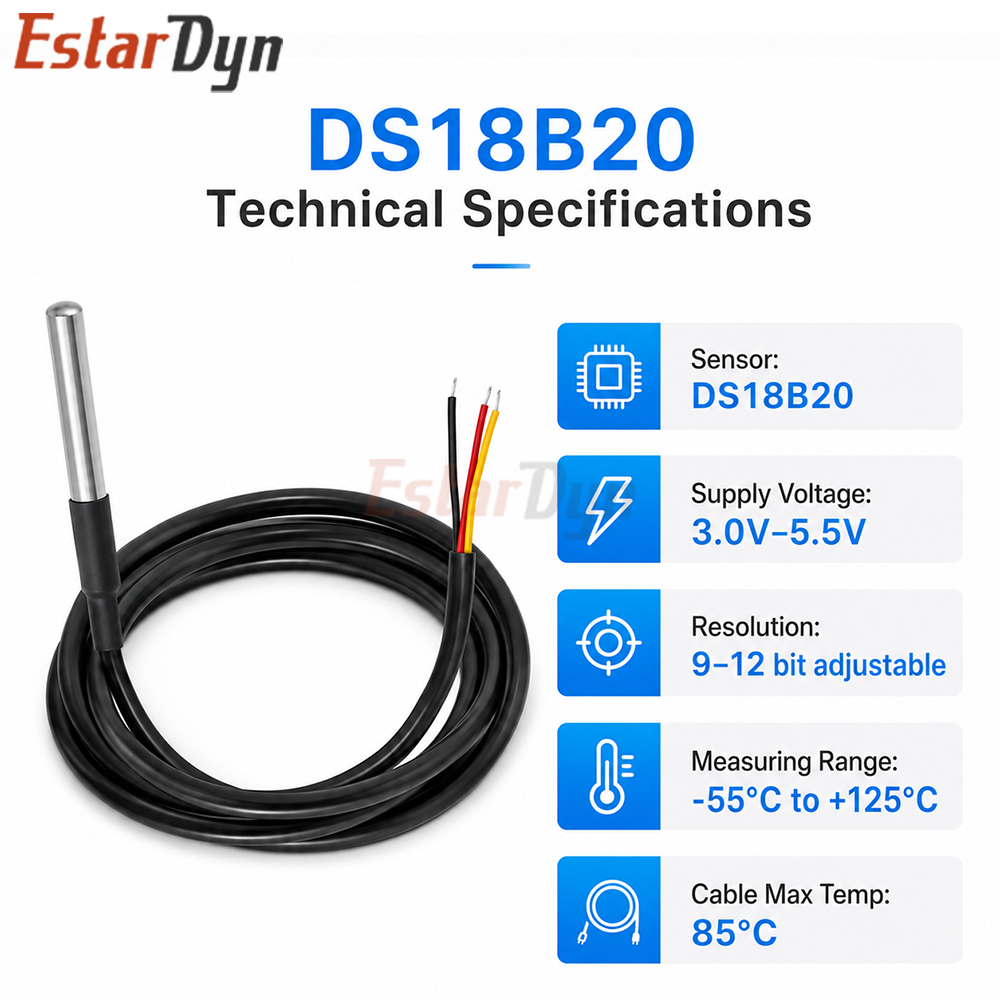 Estardyn DS18B20 Waterproof Di - Ds18B20 review and price