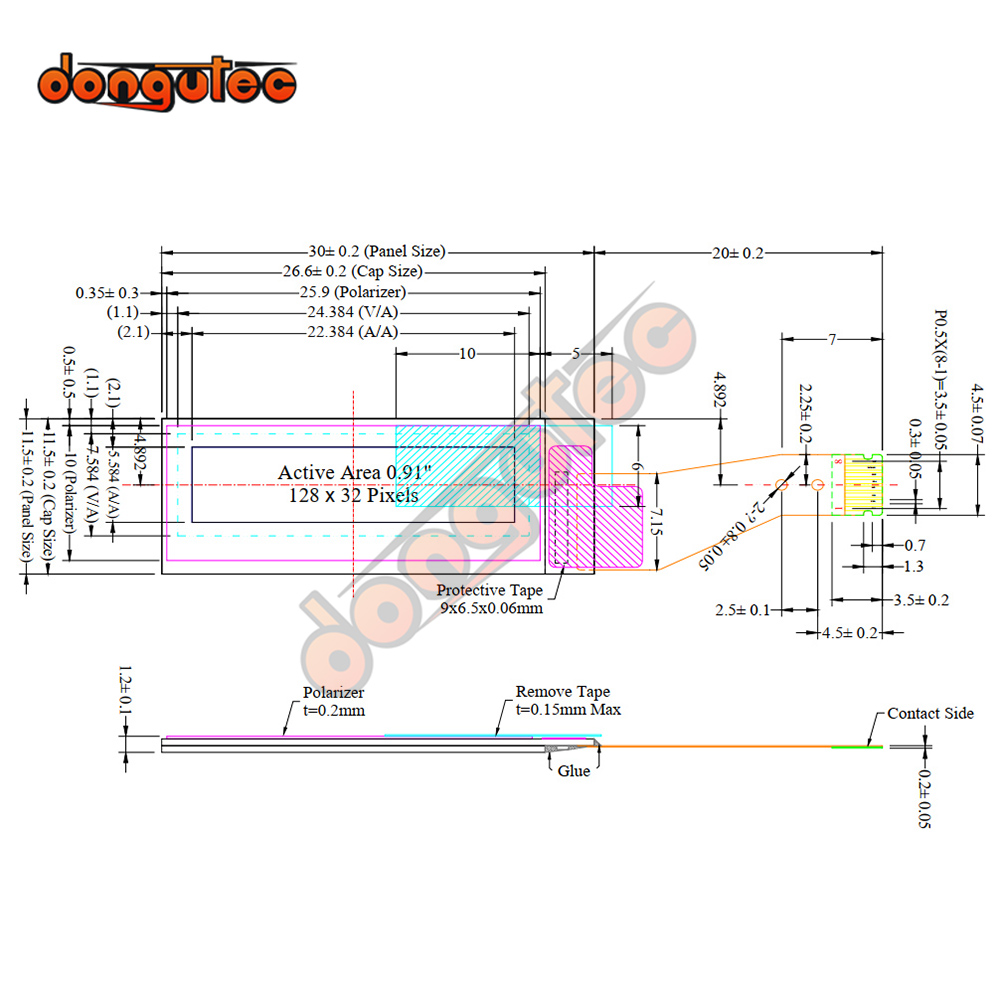 0.91 OLED Display DNA75 128*32 - Ssd1306 review and price